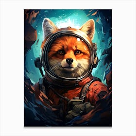 Fox In Space Canvas Print