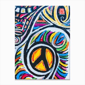 Peace Graffiti Canvas Print