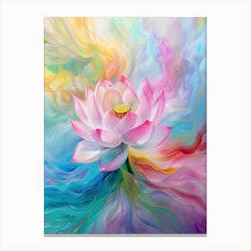 lotus flower swirling colors of light 7 Canvas Print