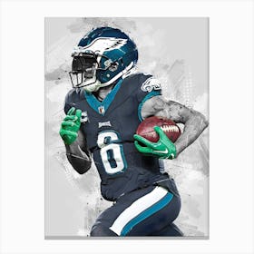 Devonta Smith Philadelphia Eagles Canvas Print