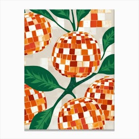 Mosaic Oranges Canvas Print