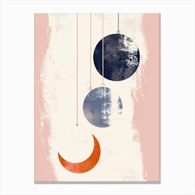 Moon And Star Boho Canvas Print