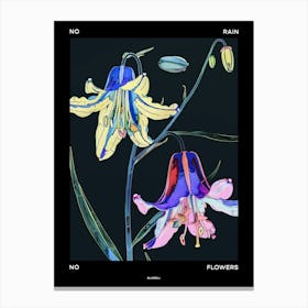 No Rain No Flowers Poster Bluebell 3 Canvas Print