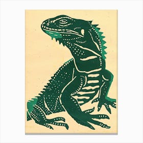 Cuban Iguana Bold Block 1 Canvas Print