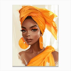 Orange Turban Canvas Print