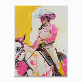 Cowgirl Painting 1 Canvas Print