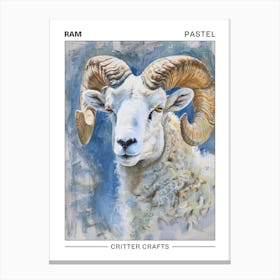 Ram Pastel Watercolour 4 Poster Canvas Print