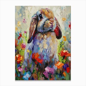 French Lop Rabbit Painting 3 Canvas Print