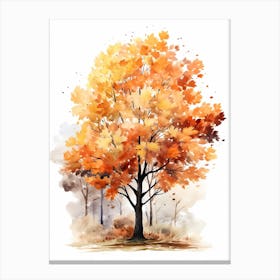 Cute Autumn Fall Scene 75 Canvas Print