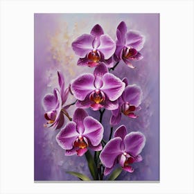 Orchids In A Vase Canvas Print