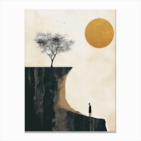 Tree On A Cliff Canvas Print