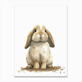 Havana Rabbit Nursery Illustration 2 Canvas Print
