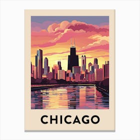Chicago Travel Poster 14 Canvas Print