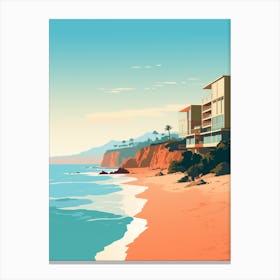 Malibu Beach California Abstract Orange Hues 3 Canvas Print
