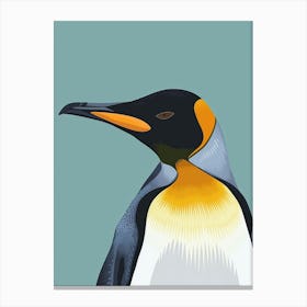 King Penguin Volunteer Point Minimalist Illustration 1 Canvas Print