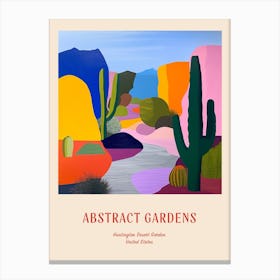 Colourful Gardens Huntington Desert Garden Usa 3 Red Poster Canvas Print