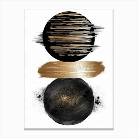 Black And Gold Abstract Painting 9 Canvas Print