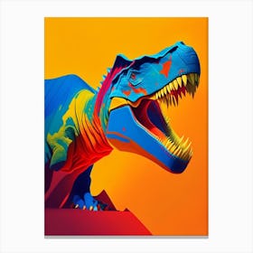 Megalosaurus Primary Colours Dinosaur Canvas Print