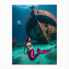 Mermaid -Reimagined 38 Canvas Print