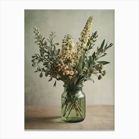 Flowers In A Jar Canvas Print