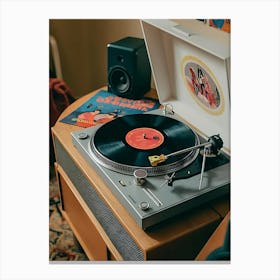 Turntable Vinyl Record Player , Canvas Print