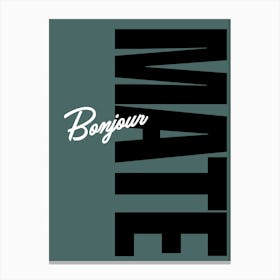 Bonjour Canvas Print