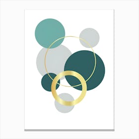 Gold Circles Canvas Print