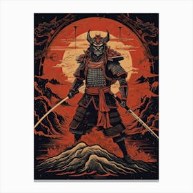 Samurai Rinpa School Style Illustration 6 Canvas Print