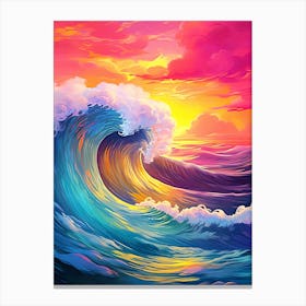 Sunset Ocean Wave Canvas Print