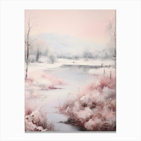 Dreamy Winter Painting Lake District National Park United Kingdom 1 Canvas Print