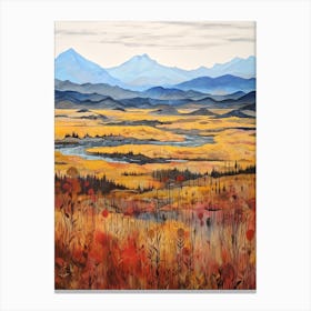 Autumn National Park Painting Denali National Park Alaska Usa 2 Canvas Print