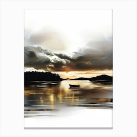 Sunset On The Lake 6 Canvas Print