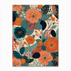 Floral Wallpaper Canvas Print