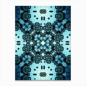 Abstract Pattern Blue Spots 2 Canvas Print