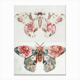 Moths And Butterflies William Morris Style 1 Canvas Print