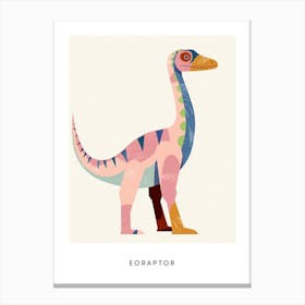 Nursery Dinosaur Art Eoraptor 1 Poster Canvas Print