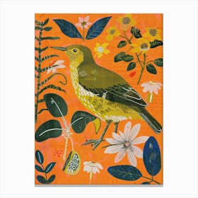 Spring Birds Kiwi 3 Canvas Print