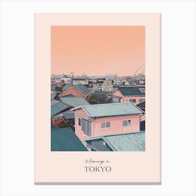 Mornings In Tokyo Rooftops Morning Skyline 2 Canvas Print
