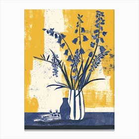Bluebell Flowers On A Table   Contemporary Illustration 2 Canvas Print