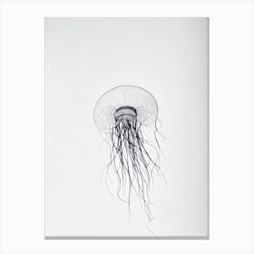 Granrojo Jellyfish Black & White Drawing Canvas Print