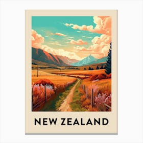 Vintage Travel Poster New Zealand 4 Canvas Print