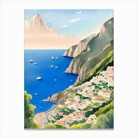 Amalfi Coast Art Canvas Print