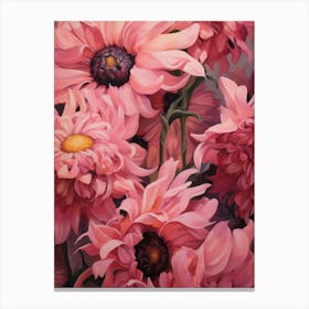 The Pink Sunflowers Canvas Print