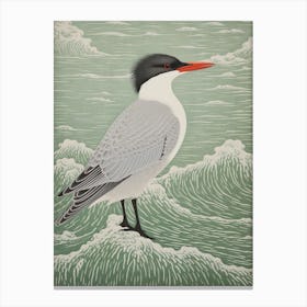 Ohara Koson Inspired Bird Painting Common Tern 1 Canvas Print