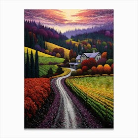Woodinville Wine Country Fauvism 12 Canvas Print
