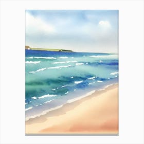 Bournemouth Beach 2, Dorset Watercolour Canvas Print
