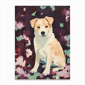 A Shiba Inu Dog Painting, Impressionist 1 Canvas Print