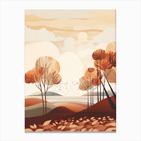 Autumn , Fall, Landscape, Inspired By National Park in the USA, Lake, Great Lakes, Boho, Beach, Minimalist Canvas Print, Travel Poster, Autumn Decor, Fall Decor 25 Canvas Print