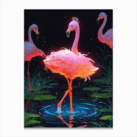 Default Draw Me A Flamingo With A Tutu Practicing Its Ballet P 3 Canvas Print