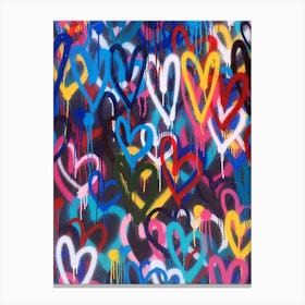 Heart Graffiti Canvas Print